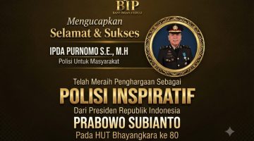 Mengabdi Tanpa Pamrih, Ipda Purnomo Raih Penghargaan Presiden RI sebagai Polisi Inspiratif, Founder BIP: Penghormatan untuk Pejuang Kemanusiaan